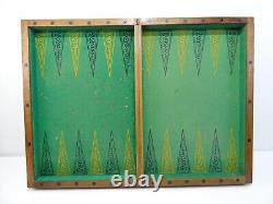 Ancien Jeu Echec Et Jacquet Trictrac Backgammon Coffret Bois Old Chess Game