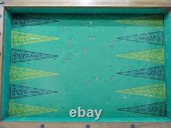 Ancien Jeu Echec Et Jacquet Trictrac Backgammon Coffret Bois Old Chess Game