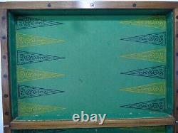 Ancien Jeu Echec Et Jacquet Trictrac Backgammon Coffret Bois Old Chess Game