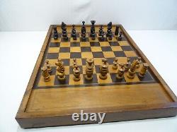 Ancien Jeu Echec Et Jacquet Trictrac Backgammon Coffret Bois Old Chess Game