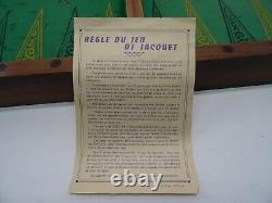 Ancien Jeu Echec Et Jacquet Trictrac Backgammon Coffret Bois Old Chess Game