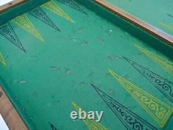 Ancien Jeu Echec Et Jacquet Trictrac Backgammon Coffret Bois Old Chess Game