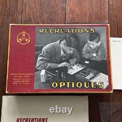 Ancien Jeu RÉCRÉATIONS OPTIQUES FRANCE Sciences Physiques Expériences 1955