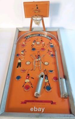 Ancien Jeu en Bois Le Basket Français Années 40 Samud Jeu de Table Flipper