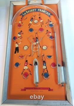 Ancien Jeu en Bois Le Basket Français Années 40 Samud Jeu de Table Flipper