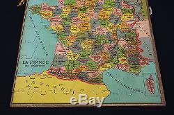 Ancien Jeu puzzle bois La FRANCE par départements patience géographie 5142 XIX