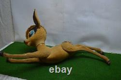 Ancien Jouet Figurine De Bambi Annee 50 Peluche Articule Du Film Walt Dysney