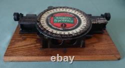 Ancien Jouet Machine à Écrire SIMPLEX TYPEWRITER Spécial 1908 (U. S. A)