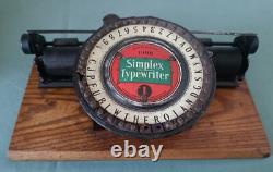 Ancien Jouet Machine à Écrire SIMPLEX TYPEWRITER Spécial 1908 (U. S. A)