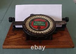 Ancien Jouet Machine à Écrire SIMPLEX TYPEWRITER Spécial 1908 (U. S. A)
