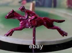 Ancien Jouet de Course de Chevaux à ressort JEP