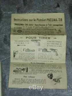 Ancien PNEUMA-TIR 501 cristal PNEUMATIR 500 jouet a bille+boite, cibles, notices