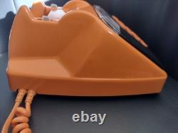 Ancien Téléphone Orange CASIMIR Vintage à clavier numérique années 70