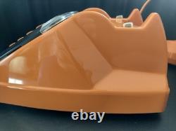 Ancien Téléphone Orange CASIMIR Vintage à clavier numérique années 70