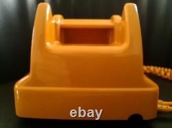 Ancien Téléphone Orange CASIMIR Vintage à clavier numérique années 70