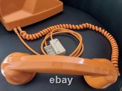 Ancien Téléphone Orange CASIMIR Vintage à clavier numérique années 70