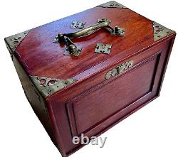 Ancien coffret début 20ème- jeu de MAH-JONG impérial Tuiles os bambou