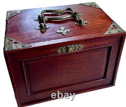 Ancien coffret début 20ème- jeu de MAH-JONG impérial Tuiles os bambou