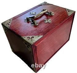 Ancien coffret début 20ème- jeu de MAH-JONG impérial Tuiles os bambou