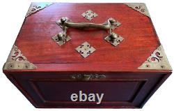 Ancien coffret début 20ème- jeu de MAH-JONG impérial Tuiles os bambou