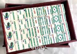 Ancien coffret début 20ème- jeu de MAH-JONG impérial Tuiles os bambou