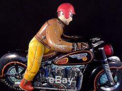 Ancien et RARE jouet MOTO ATOM HARLEY Davidson tôle MASUDAYA toys JAPAN 1960
