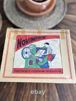 Ancien et Rare Jouet vintage Novimprim Mini Presse Imprimerie