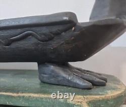 Ancien jeu Mancala grand Awale Antique India, orient bois sculpté buste femme