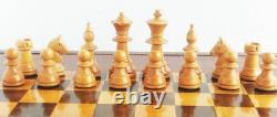 Ancien jeu d'échecs, bois vernis, Allemagne/Russie , 1960's