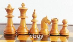 Ancien jeu d'échecs, bois vernis, Allemagne/Russie , 1960's