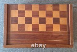 Ancien jeu de Backgammon Tric-Trac Jacquet dames en marqueterie années 20