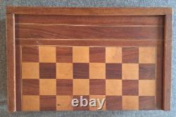 Ancien jeu de Backgammon Tric-Trac Jacquet dames en marqueterie années 20