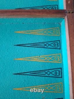 Ancien jeu de Backgammon Tric-Trac Jacquet dames en marqueterie années 20