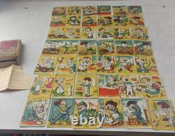 Ancien jeu de carte des 7 familles, caricatures des métiers, complet