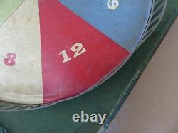 Ancien jeu estaminet MJ & Cie RARE loterie roulette BOIS MARCHE old wooden game