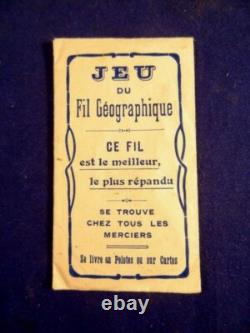 Ancien jeu illusion optique fil géographique silhouette pochette d'origine 1920