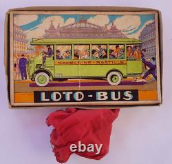 Ancien jeux de société LOTO-BUS devant l'opéra Garnier avec notice