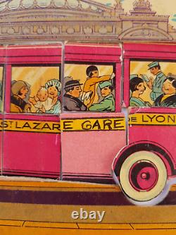 Ancien jeux de société LOTO-BUS devant l'opéra Garnier avec notice