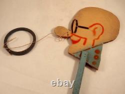 Ancien jouet jeu d'anneau bois PYF-ARY Pr Nimbus savant BD DAIX Mundi année 40