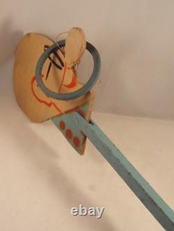 Ancien jouet jeu d'anneau bois PYF-ARY Pr Nimbus savant BD DAIX Mundi année 40