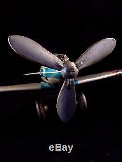 Ancien jouet mécanique tôle avion de ligne TIPPCO AIRLINES 55 No JOUSTRA JEP CR