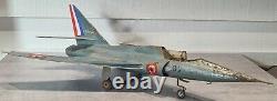 Ancien jouet tôle grand avion Mirage F1 Old tin toy large plane Mirage F1