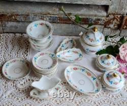 Ancienne Dinette Soupiere Et Assiettes Porcelaine Pour Enfant Poupee