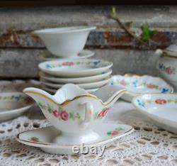 Ancienne Dinette Soupiere Et Assiettes Porcelaine Pour Enfant Poupee