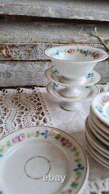 Ancienne Dinette Soupiere Et Assiettes Porcelaine Pour Enfant Poupee