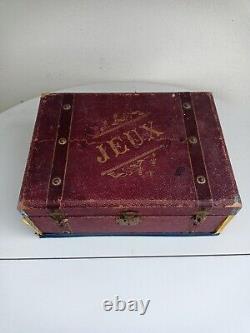 Ancienne Mallette de Jeux Caisse Le Nain Jaune Circa 1900