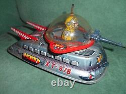 Ancienne Navette Space Ship De L'espace Robot Vintage Tin Toy Vaisseau Fusée
