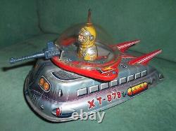 Ancienne Navette Space Ship De L'espace Robot Vintage Tin Toy Vaisseau Fusée