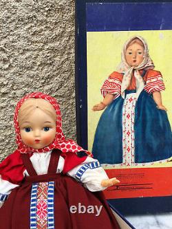 Ancienne Poupée Russe Antique Doll Russian Dans sa Boîte Jouet Ancien