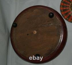 Ancienne roulette acajou Casino avec 0 & 00- Tambour Bois -31 cm H 6 cm